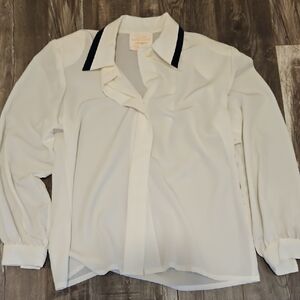 Vintage Pendleton Lightweight Button Up Blouse White